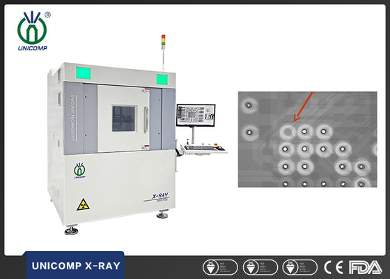 Рентгеновский снимок AX9100 microfocus 130kV Unicomp manfuacturer передвижных рентгеновских аппаратов Китая с взглядом 2.5D FPD косым для PCBA IC BGA PTH