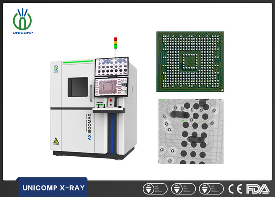 SMT PCB рентгеновская машина Unicomp AX9100MAX высокое разрешение микронов фокусные точки размер для BGA пустоты и сварки пасты инспекции