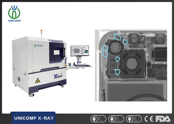 Unicomp AX7900 высокие спецификации 2D 2.5D рентгеновский аппарат для проверки сотовых телефонов и проверки трещин